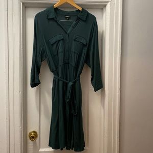 Dark green Torrid wrap dress